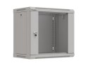 Szafa instalacyjna rack wisząca 19" 9U 540x350 szara drzwi przeszklone LANBERG (FLAT PACK)