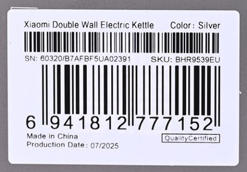Czajnik Xiaomi Double Wall S1 (srebrny) EU