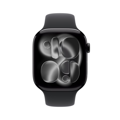 Zegarek Apple Watch Series 11 (2025) GPS 46mm Jet Black Aluminiowa koperta z paskiem sportowym S/M