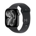 Zegarek Apple Watch Series 11 (2025) GPS 46mm Jet Black Aluminiowa koperta z paskiem sportowym S/M