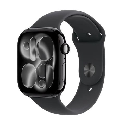 Zegarek Apple Watch Series 11 (2025) GPS 46mm Jet Black Aluminiowa koperta z paskiem sportowym S/M