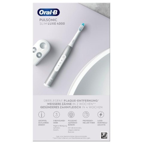 Ultradźwiękowa szczoteczka do zębów Oral-B Pulsonic Slim Luxe 4000 - Codzienna pielęgnacja - Sensitive - dla białych zębów - 620