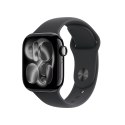 Zegarek Apple Watch Series 11 (2025) GPS 42mm Jet Black Aluminiowa koperta z paskiem sportowym S/M