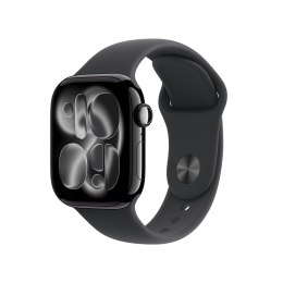 Zegarek Apple Watch Series 11 (2025) GPS 42mm Jet Black Aluminiowa koperta z paskiem sportowym S/M
