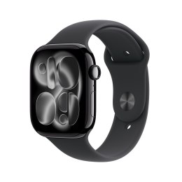 Zegarek Apple Watch Series 11 (2025) GPS 46mm Jet Black Aluminiowa koperta ze sportowym paskiem M/L