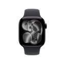 Zegarek Apple Watch Series 11 (2025) GPS 42mm Jet Black Aluminiowa koperta z paskiem sportowym S/M