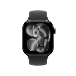 Zegarek Apple Watch Series 11 (2025) GPS 42mm Jet Black Aluminiowa koperta z paskiem sportowym S/M