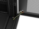 Szafa instalacyjna rack stojąca 19" 32U 600x1000 czarna drzwi perforowane LCD Lanberg (Flat Pack)