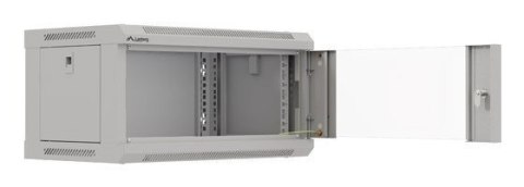 Szafa instalacyjna rack wisząca 19" 4U 540X350 szara drzwi przeszklone Lanberg (flat pack)