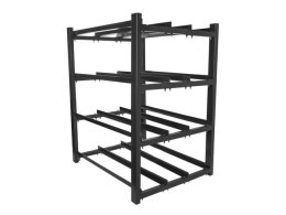 Regał na baterie do UPS Lanberg OR01-830650-304-BK, 830x650, 3 rzędy, 4 poziomy, 12 półek, czarny