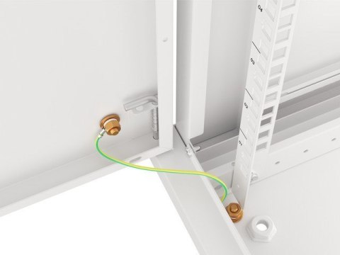 SZAFA INSTALACYJNA RACK WISZĄCA 19" 12U 600X600 SZARA DRZWI METALOWE (FLAT PACK)