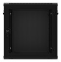 SZAFA INSTALACYJNA RACK WISZĄCA 19" 12U 600X450 CZARNA DRZWI PERFOROWANE LANBERG (FLAT PACK)