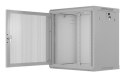 Szafa instalacyjna RACK wisząca 19" 12U 600X450 szara drzwi perforowane Lanberg (flat pack)