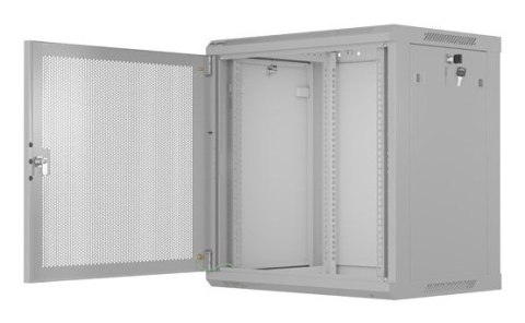 Szafa instalacyjna RACK wisząca 19" 12U 600X450 szara drzwi perforowane Lanberg (flat pack)