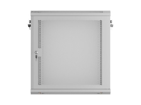 Szafa instalacyjna RACK wisząca 19" 12U 600X450 szara drzwi perforowane Lanberg (flat pack)