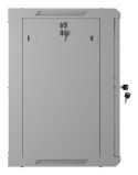 Szafa instalacyjna RACK wisząca 19" 12U 600X450 szara drzwi perforowane Lanberg (flat pack)