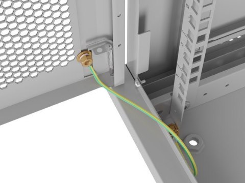 Szafa instalacyjna RACK wisząca 19" 12U 600X450 szara drzwi perforowane Lanberg (flat pack)