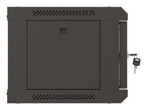 Szafa instalacyjna rack wisząca 19" 4U 540x350 czarna drzwi przeszklone LANBERG (flat pack)