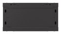 Szafa instalacyjna rack wisząca 19" 4U 540x350 czarna drzwi przeszklone LANBERG (flat pack)