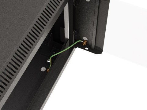 Szafa instalacyjna rack wisząca 19" 4U 540x350 czarna drzwi przeszklone LANBERG (flat pack)