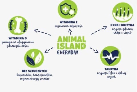 ANIMAL ISLAND Indyk w rosole karma dla kota monopak 40x85g