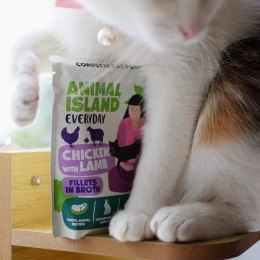 ANIMAL ISLAND kurczak/przepiórka/jagnięcina saszetki dla kota 4x85g