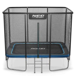 Trampolina ogrodowa prostokątna 10x7ft/305x213cm z siatką zewnętrzną i drabinką Neo-Sport