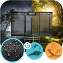 Trampolina ogrodowa prostokątna 10x7ft/305x213cm z siatką zewnętrzną i drabinką Neo-Sport