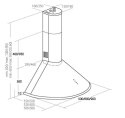 Okap kominowy AKPO WK-4 DANDYS 60 BIAŁY (600mm; kolor biały) (OUTLET)