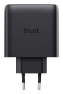 Ładowarka TRUST czarna MAXO GaN 65W 2x USB-C