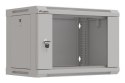 Szafa instalacyjna rack wisząca 19" 6U 540x350 szara drzwi przeszklone Lanberg (Flat Pack)