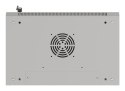 Szafa instalacyjna rack wisząca 19" 6U 540x350 szara drzwi przeszklone Lanberg (Flat Pack)