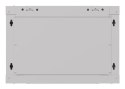 Szafa instalacyjna rack wisząca 19" 6U 540x350 szara drzwi przeszklone Lanberg (Flat Pack)