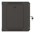 Szafa instalacyjna rack wisząca 19" 6U 540x350 czarna drzwi przeszklone LANBERG (Flat Pack)