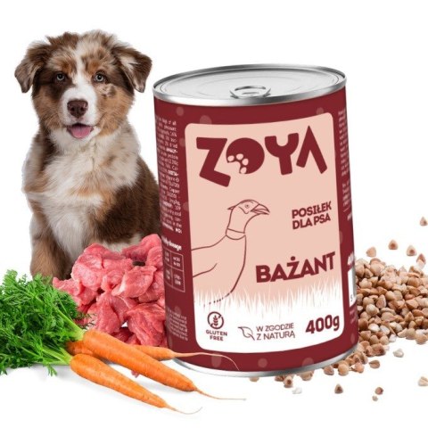 ZOYA Bażant - puszka mokra karma dla psów 400g
