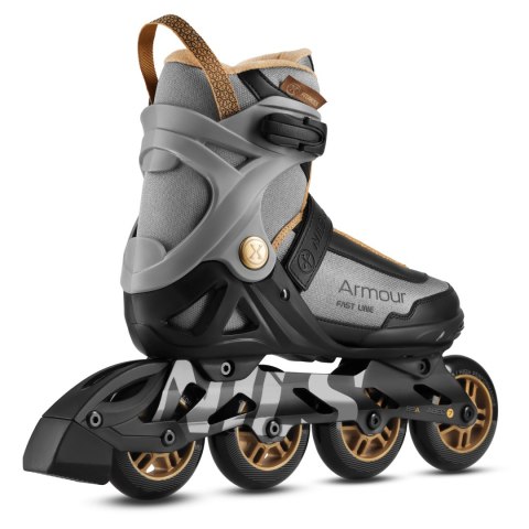 NA22151 ŁYŻWOROLKI ARMOUR SZARE ROZM. 38 NILS EXTREME