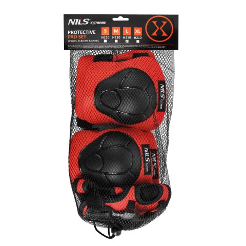 H210 ZESTAW OCHRANIACZY CZERWONY ROZM. S NILS EXTREME