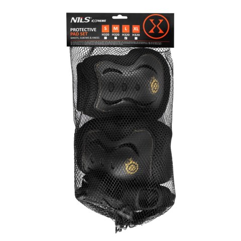 H320 ZESTAW OCHRANIACZY FLY ZŁOTY ROZM. XL NILS EXTREME