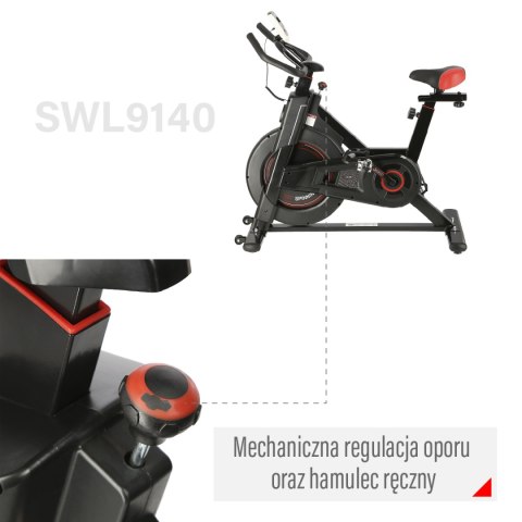 SWL9140 ROWER STACJONARNY SPINNINGOWY Z OPOREM MECHANICZNYM HMS