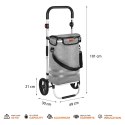 NC4305 WÓZEK NA ZAKUPY SKŁADANY PREMIUM 50L SZARY NILS