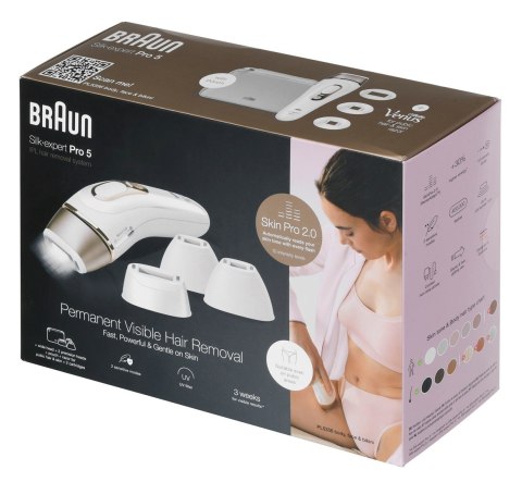 Braun Silk-expert Pro PL5356 Intensywne światło impulsowe (IPL) Złoto, Biały