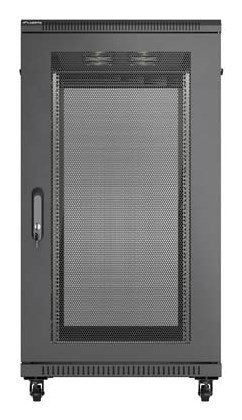 SZAFA INSTALACYJNA RACK STOJĄCA 19" 22U 600X1200 CZARNA DRZWI PERFOROWANE LANBERG (FLAT PACK)