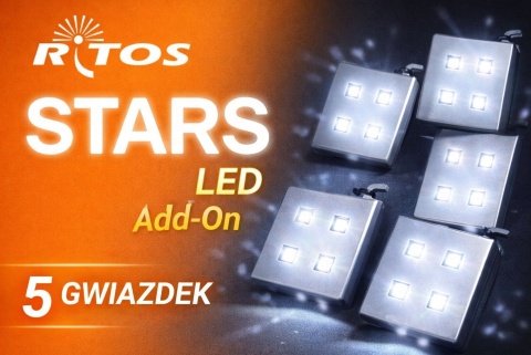 LED gwiazdki meblowe RITOS STARS 5 szt zimna biel Add-On