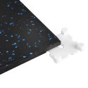 POS15 PODŁOGA GUMOWA POD SPRZĘT FITNESS BLACK/BLUE II GATUNEK
