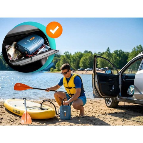 Pompka elektryczna do materaca pontonu SUPa + 6 przejściówek 12V Neo-Sport NS-713