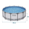 Basen ogrodowy stelażowy 396 x 122 cm 18w1 Bestway 5618W