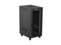 LANBERG SZAFA INSTALACYJNA RACK STOJĄCA 19" 24U 600X800 CZARNA DRZWI PRZESZKLONE LCD (FLAT PACK) V2