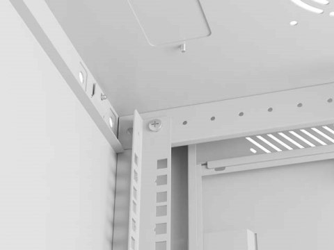 LANBERG SZAFA INSTALACYJNA RACK WISZĄCA 19" 9U 600X600 SZARA DRZWI PERFOROWANE (FLAT PACK)