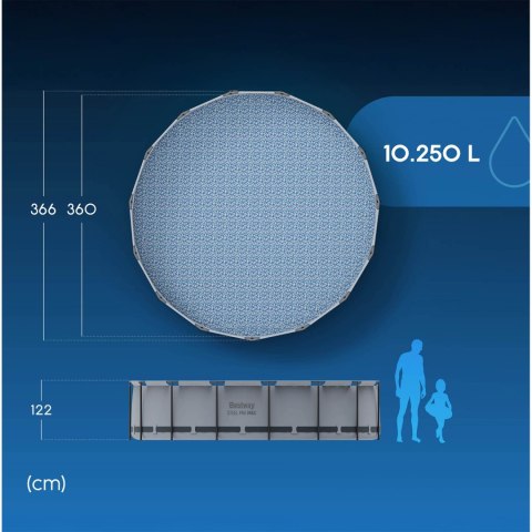 Basen ogrodowy stelażowy 366 x 122 cm zestaw 18w1 Bestway 56420