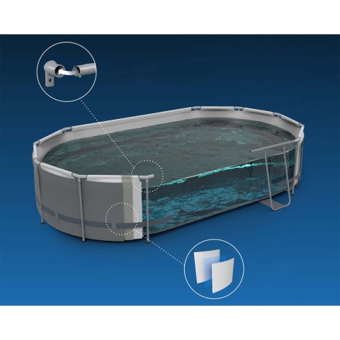 Basen ogrodowy stelażowy 488 x 305 x 107 cm 18w1 Bestway 56448 + maszynka do baniek GRATIS